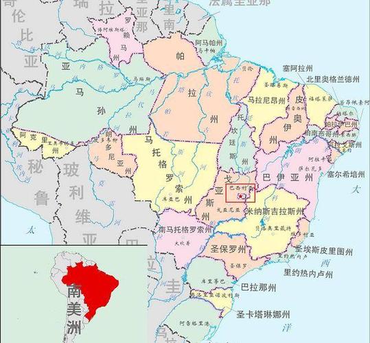 巴西的首都是哪个城市地图